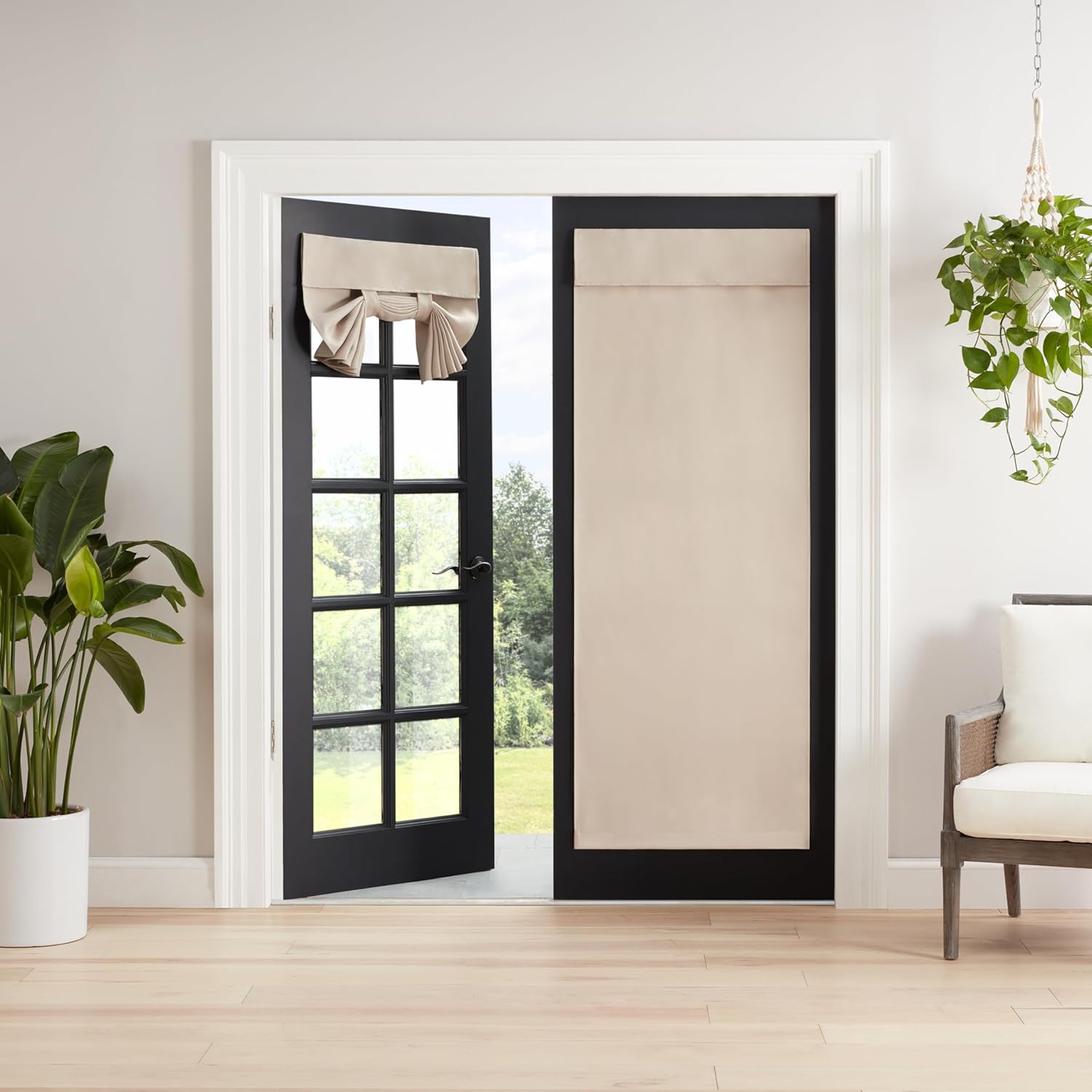 Eclipse Braylon Blackout French Door Panel - Privacy Linen