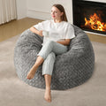 Hobestluk 3ft Bean Bag Chair for Adults - Large Grey Lounger