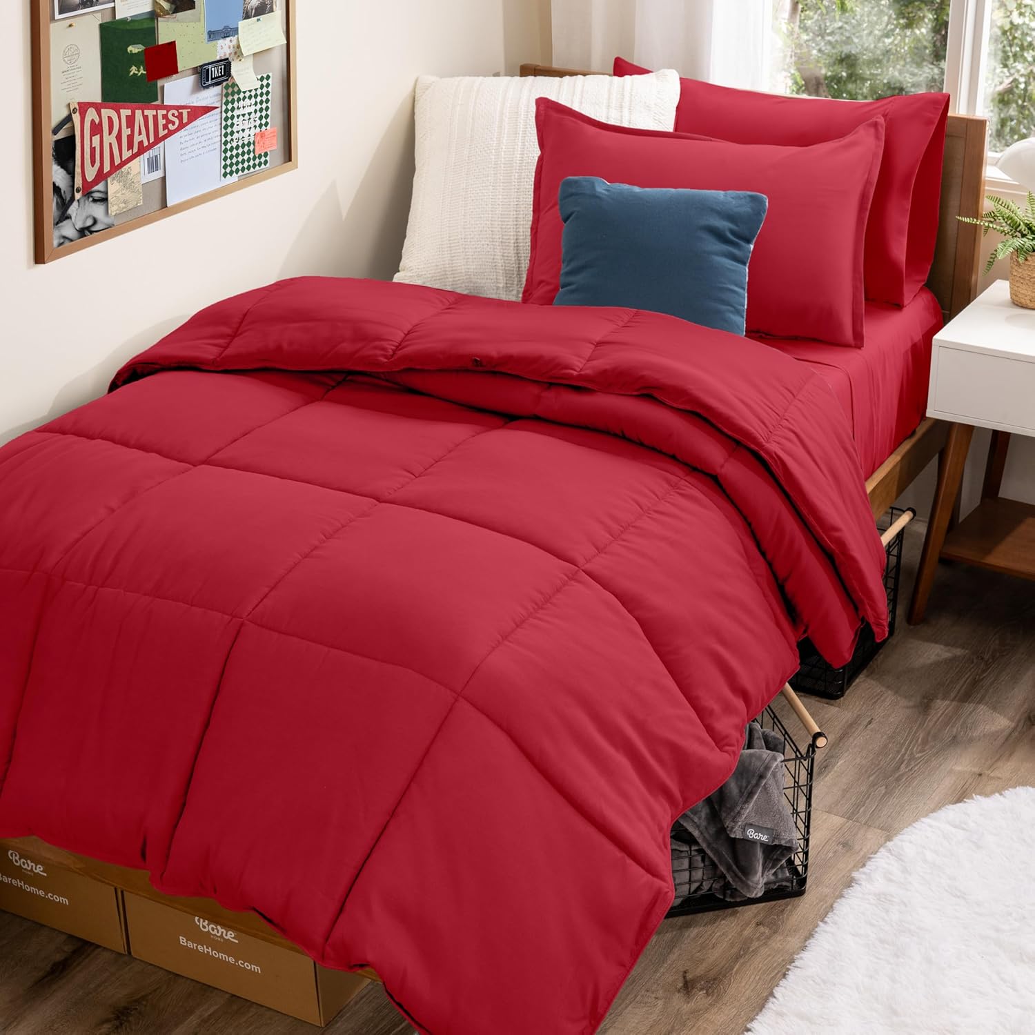 Bare Home Bed-in-A-Bag 5 Piece Comforter Set for Twin Beds