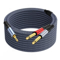 1/8 Stereo to Dual 1/4 Mono Cable 50ft - Durable High-Fidelity