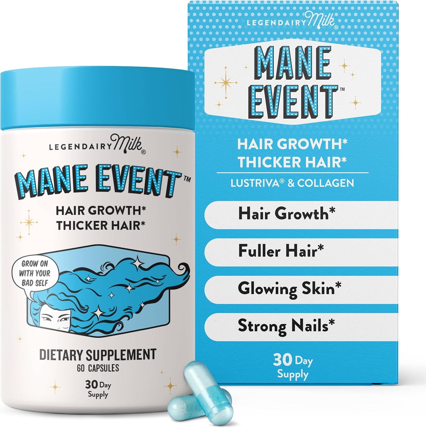 Hair Growth Vitamins for Women with Biotin and Collagen Blend