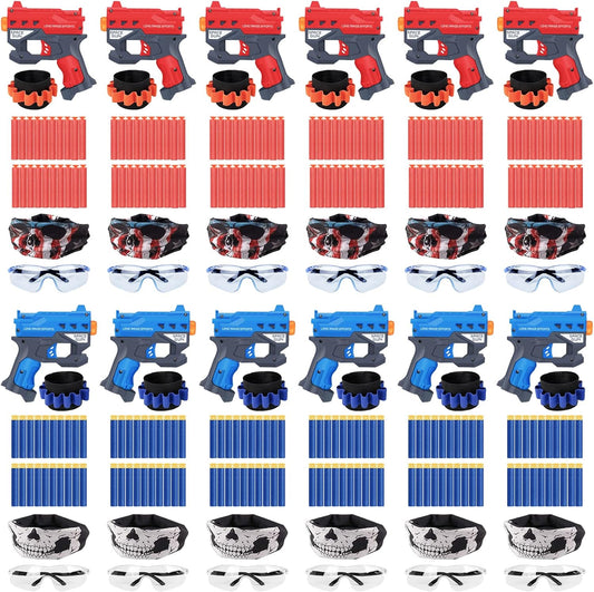 12 Pack Blaster Guns for Boys - Perfect Party Favors for Kids