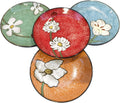 Ceramic Plates For Kitchen 11 in - Set of 4 Colorful Dinner Plates
