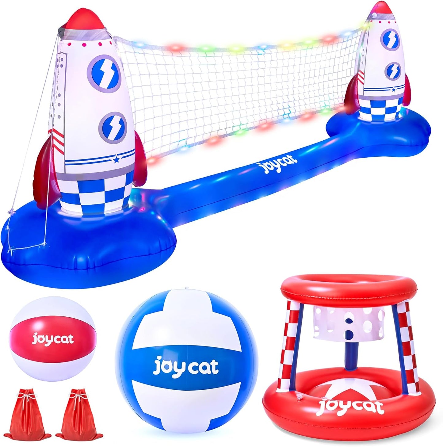 JoyCat LED Inflatable Pool Floats Set for Ultimate Fun