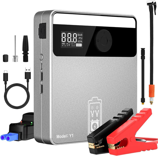 3000A Jump Starter & Air Compressor Combo for Powerful Engine Starts!