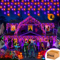 Hezbjiti Purple & Orange Icicle Lights 32.8FT - Halloween String