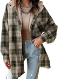Women's Flannel Hooded Plaid Shacket 2025 - Thick Fleece Coat