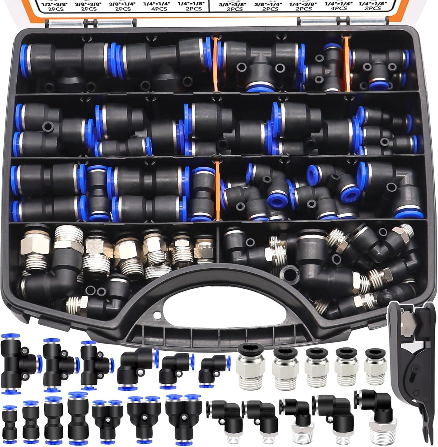 53PCS Quick Connect Air Hose Fittings Kit for Easy Repairs