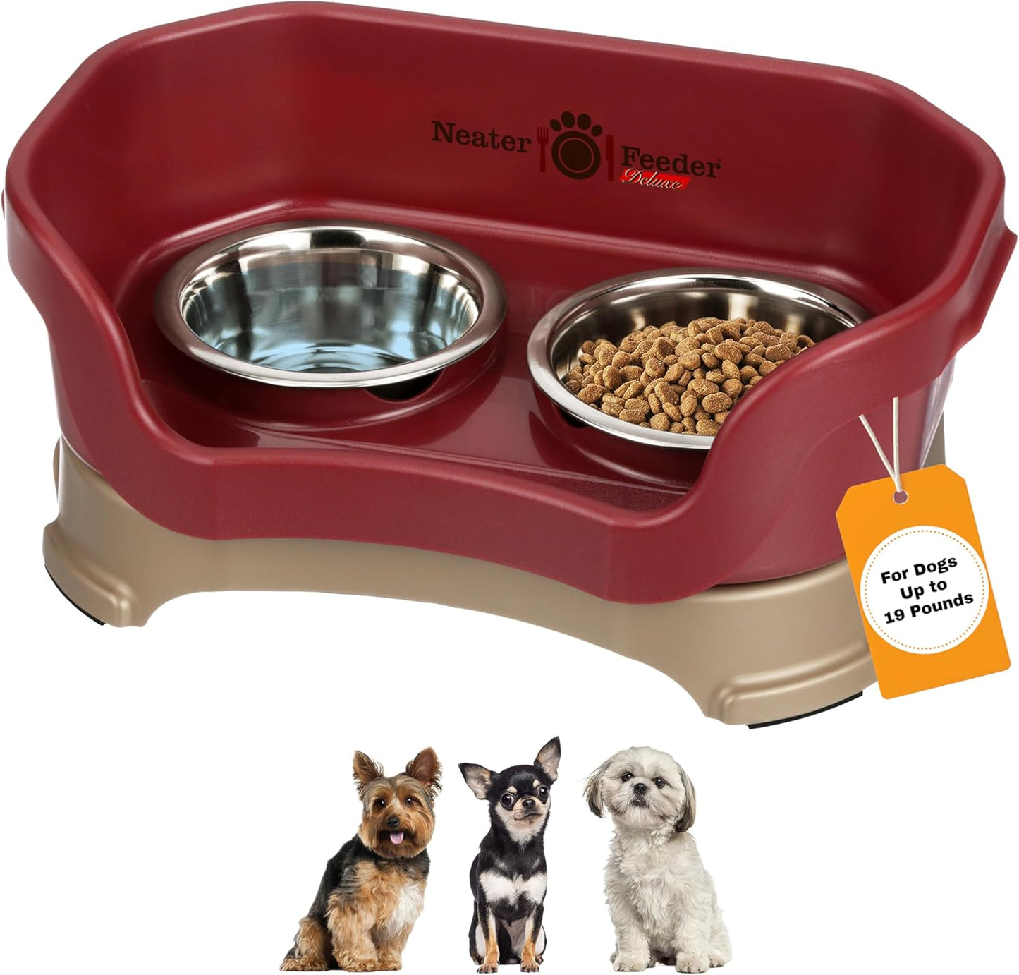 Neater Feeder Deluxe Mess Proof Dog Bowls for Small Dogs