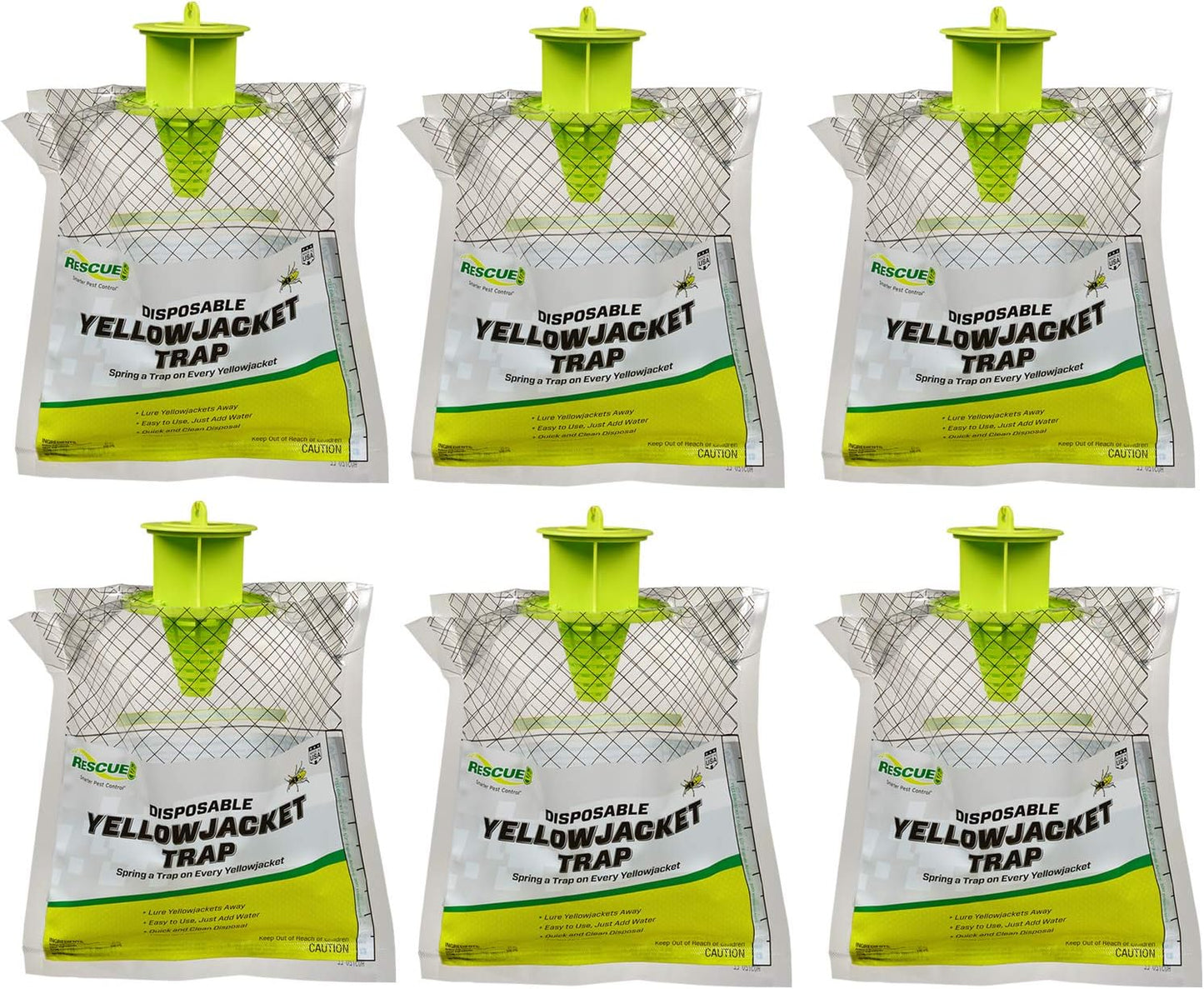 Yellowjacket Trap for Summer Use - 6 Disposable Traps for Control
