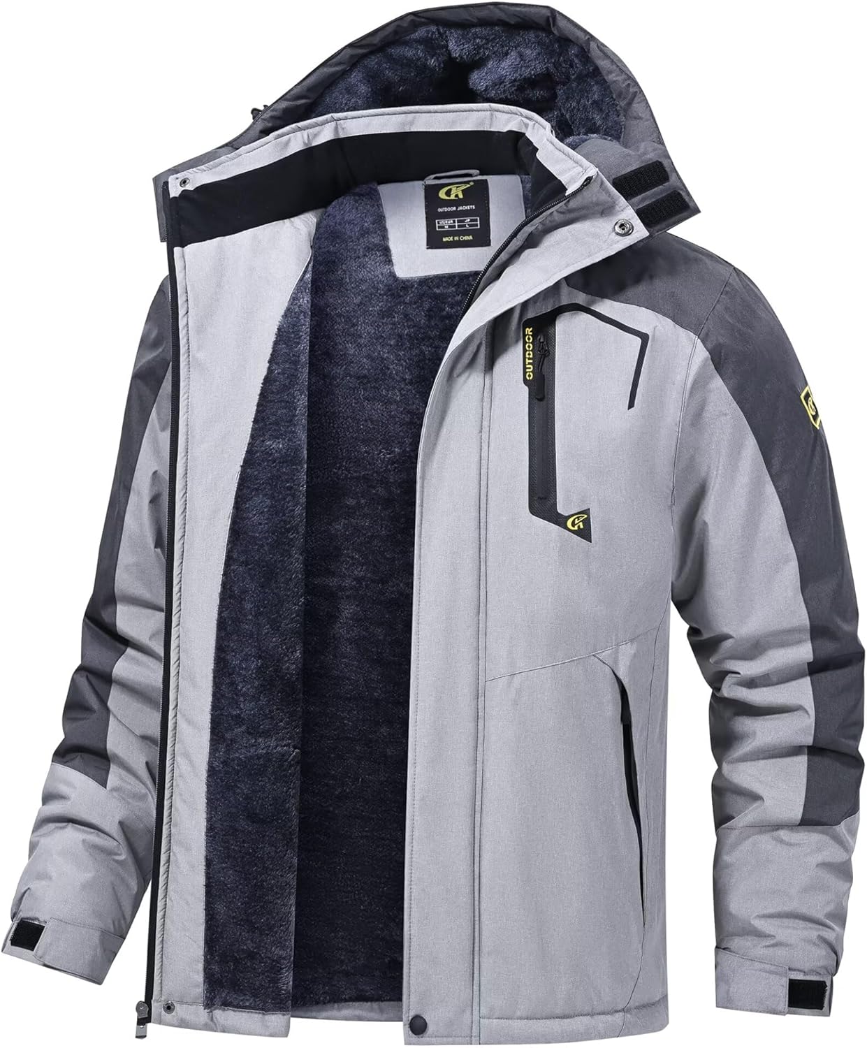 QPNGRP Mens Waterproof Ski Snowboard Jacket for Winter Sports