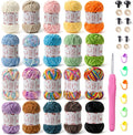 20 Pack Chenille Chunky Yarn for Crocheting Soft Projects - Colorful