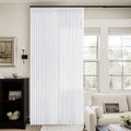 Pinch Pleated White Linen Curtains 96 in 2 Panels - Memory Trained