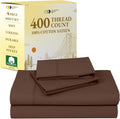 California Design Den Queen Sheet Set - 400 TC Sateen, Espresso