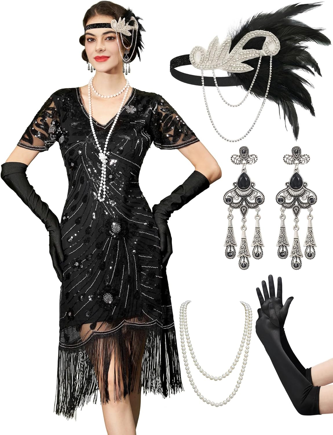 YESSA Flapper Dresses 1920s for Great Gatsby Themed Events