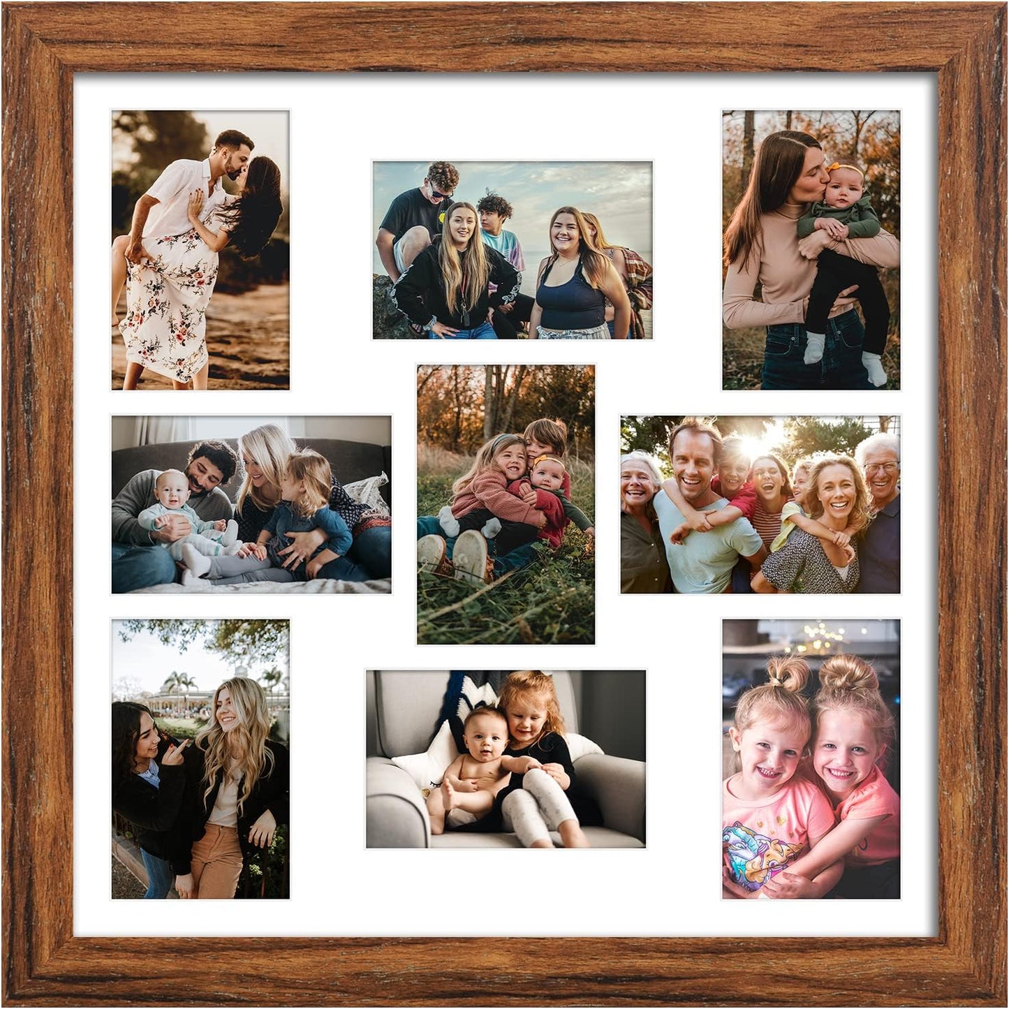 17x17 Picture Frame Collage for 4x6 Photos - Stylish Decor