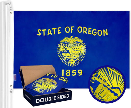 Oregon State Flag 3x5 Ft Double Sided Embroidered Design