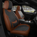 Car Seat Covers Front Seats - Luxury Breathable Waterproof Faux