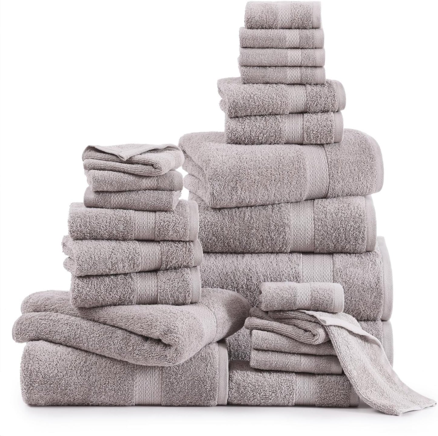 Lane Linen Everyday Luxury Bath Towels Set - 24 PCs of Softness