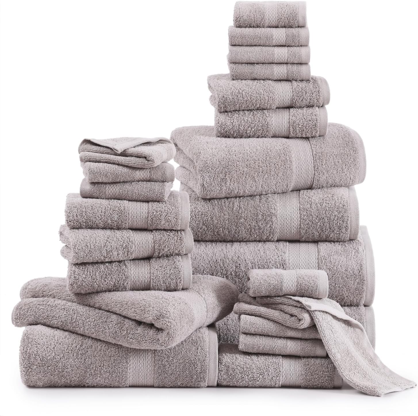 Lane Linen Everyday Luxury Bath Towels Set - 24 PCs of Softness