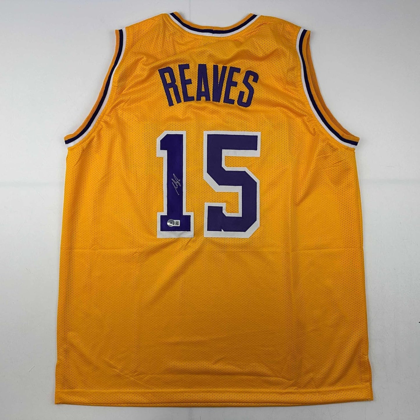 Autographed Austin Reaves LA Yellow Basketball Jersey with COA