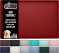 GORILLA GRIP 23x15 Red Waterproof Silicone Pet Feeding Mat - Spill