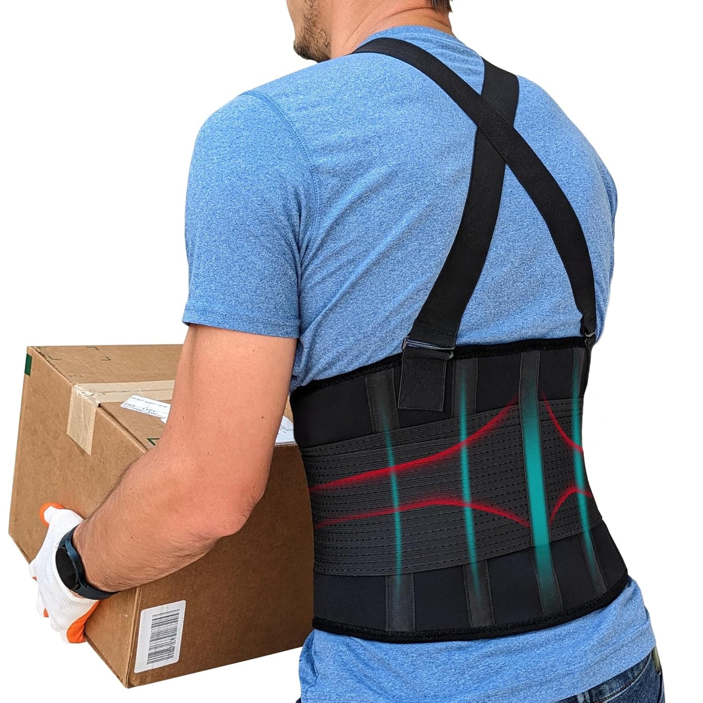 Adjustable Lower Back Support Belt for Heavy Duty Work Safety