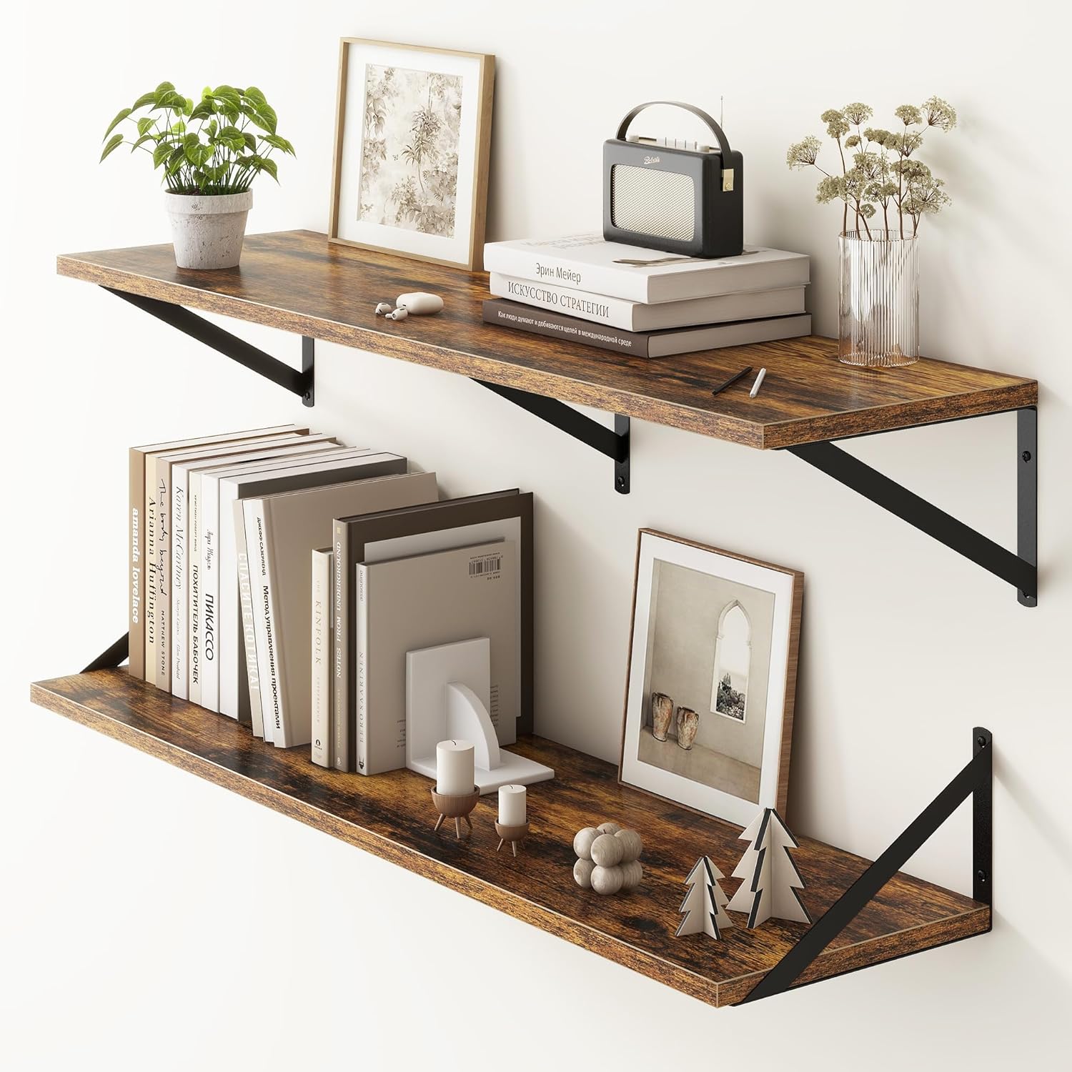 40 Inch Floating Shelves Set of 2 for Rustic Home Decor