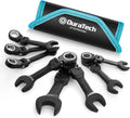DURATECH Stubby Flex-head Ratcheting Combination Wrench Set - Compact