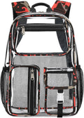 Cusangel Heavy Duty Clear Backpack 16.5 x 12 x 5in - Durable