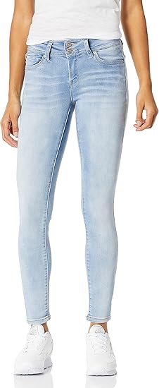 WallFlower Women's Ultra Skinny Mid-Rise Jeans for Comfort