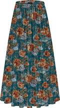 NASHALYLY Women's Chiffon High Waist Pleated A-Line Maxi (Style 8Y73)
