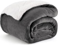 Bedsure GentleSoft Sherpa Fleece Throw Blanket Twin - Thick