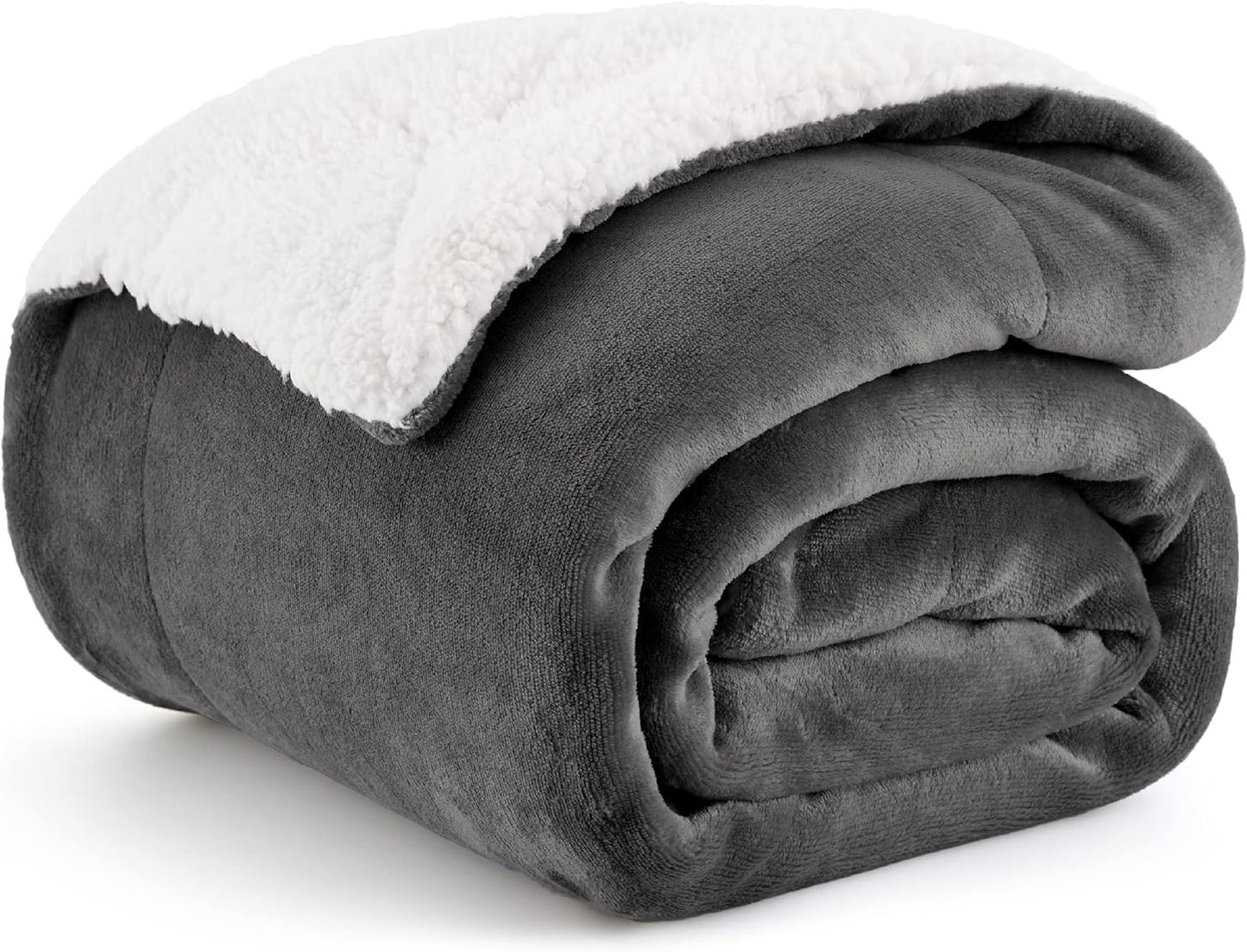 Bedsure GentleSoft Sherpa Fleece Throw Blanket for Cozy Comfort