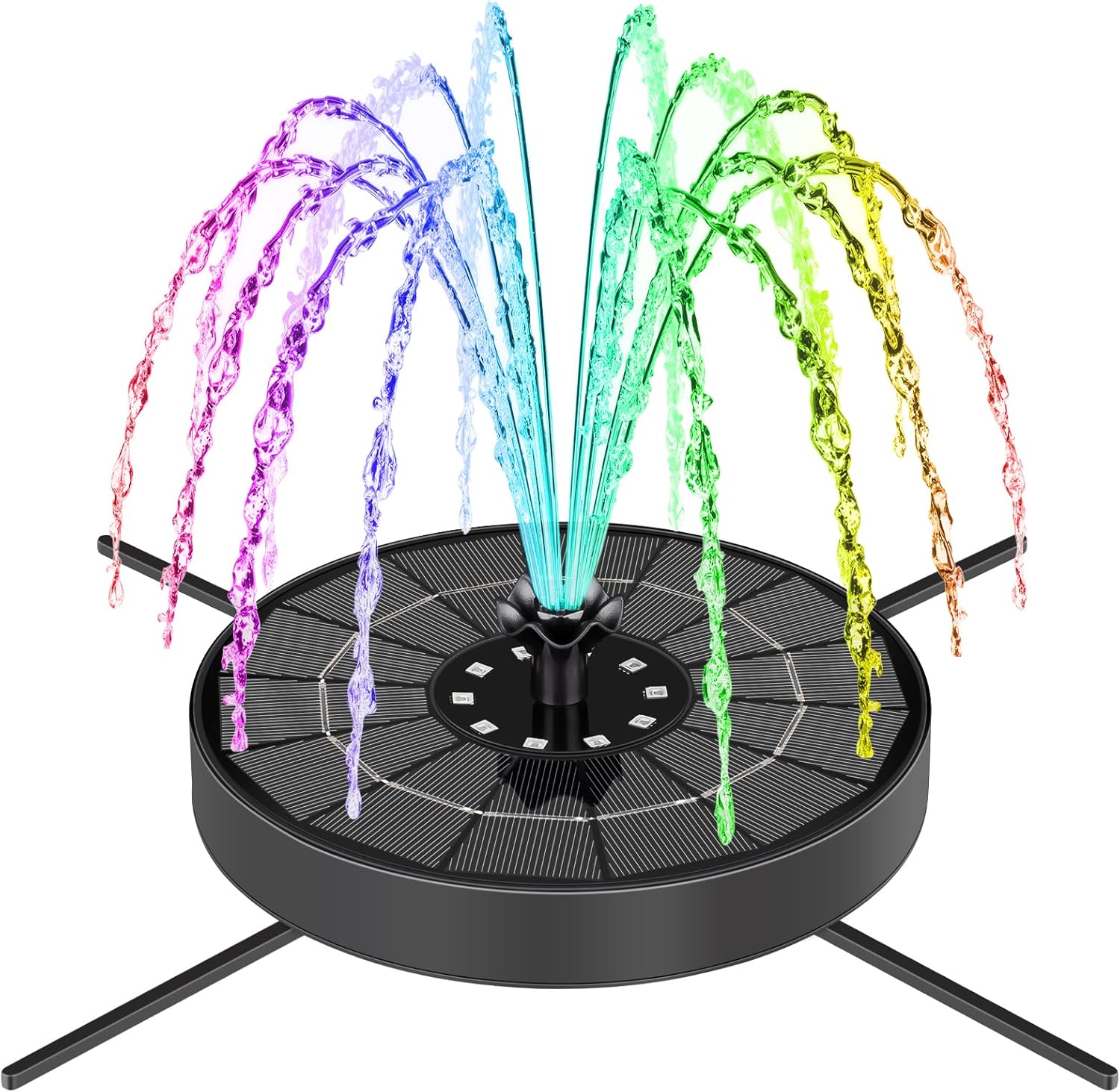 Solar Fountain Pump with 3 Spray Heights for Bird Baths