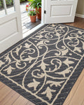 DEXI Front Door Mat Entryway Low Profile Doormat - Thin Non Slip