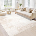 Area Rugs 5x7 Living Room Washable Rug - Soft Neutral Modern Look