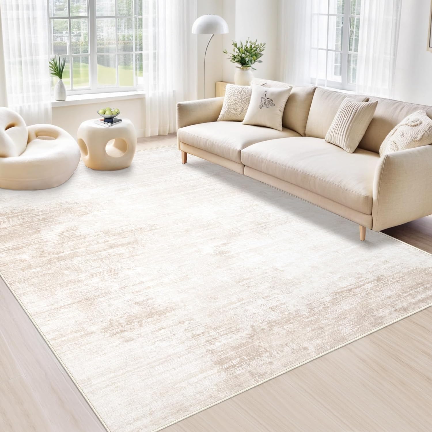 Modern Abstract 5x7 Area Rug for Living Room and Bedroom