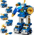 hahaland 5 Year Old Boy Birthday Gift - 5-in-1 Building Truck Robot