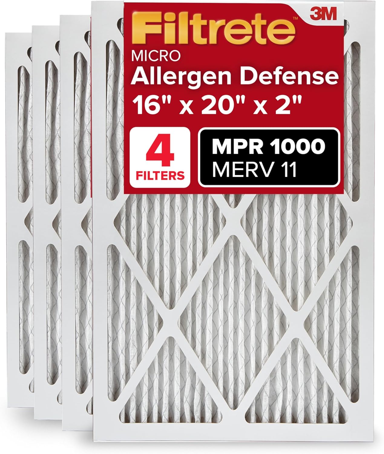 Filtrete 16x20x2 AC Furnace Air Filter for Cleaner Air