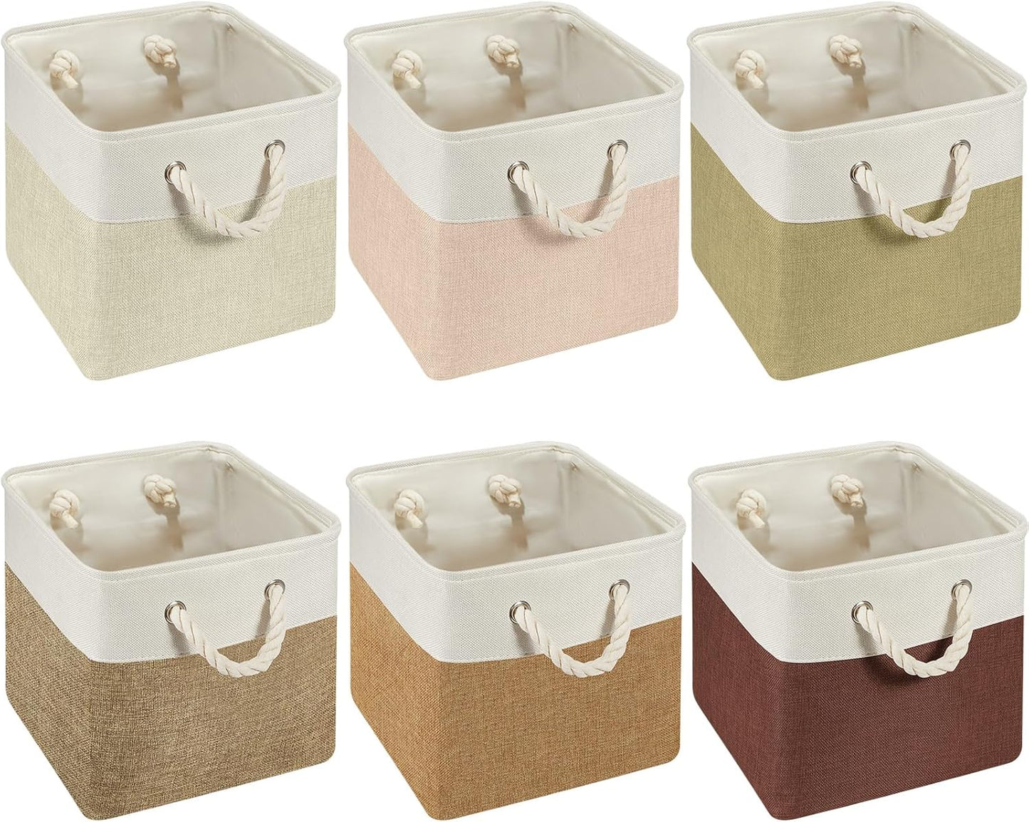 Geiserailie 6 Pcs Cube Storage Bins for Stylish Home Organization
