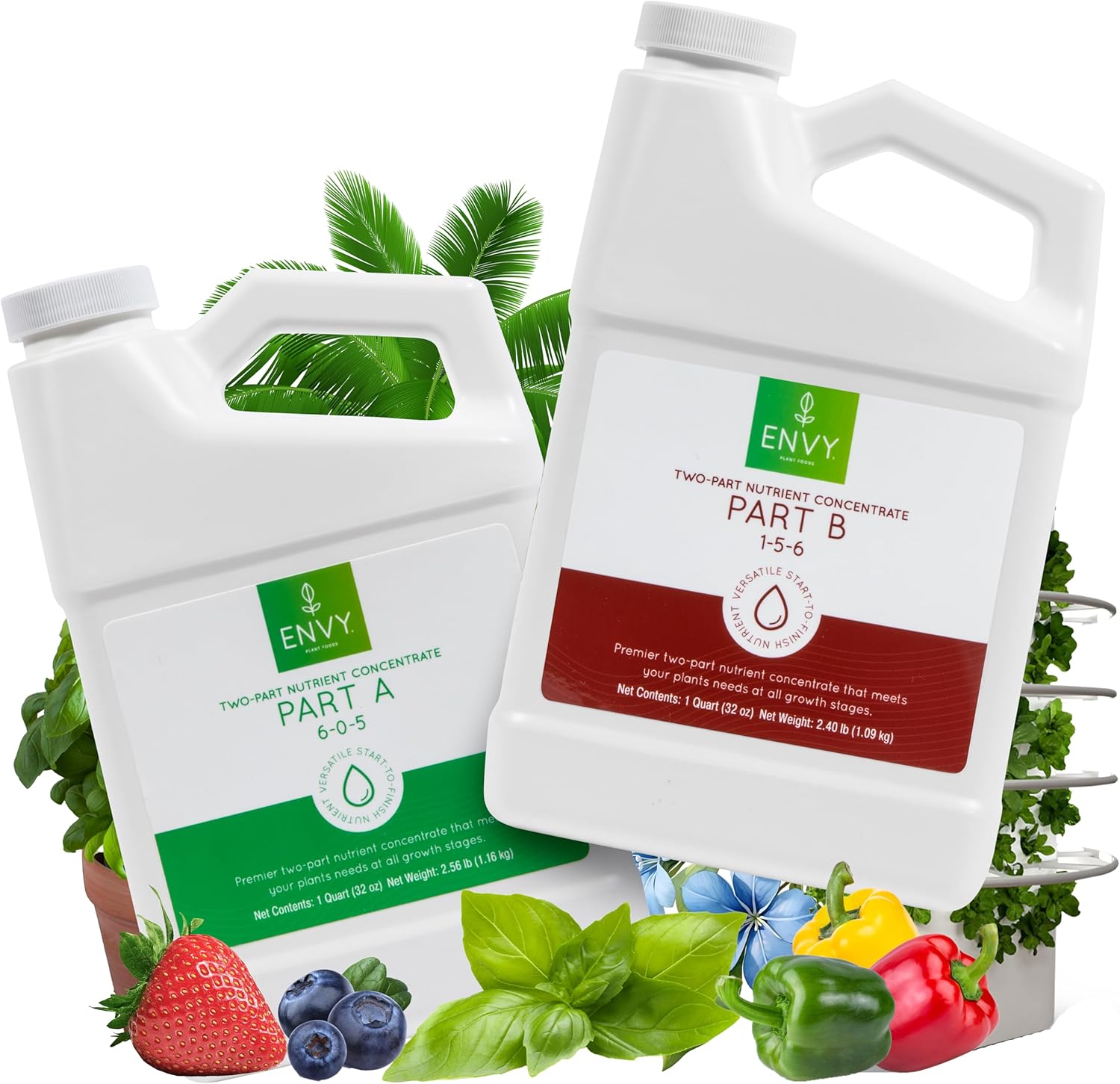 ENVY Hydroponic Plant Food A & B for All Growth Stages