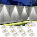 Solar Fence Lights 12 Pack - 3-Mode Solar Powered Outdoor LEDs