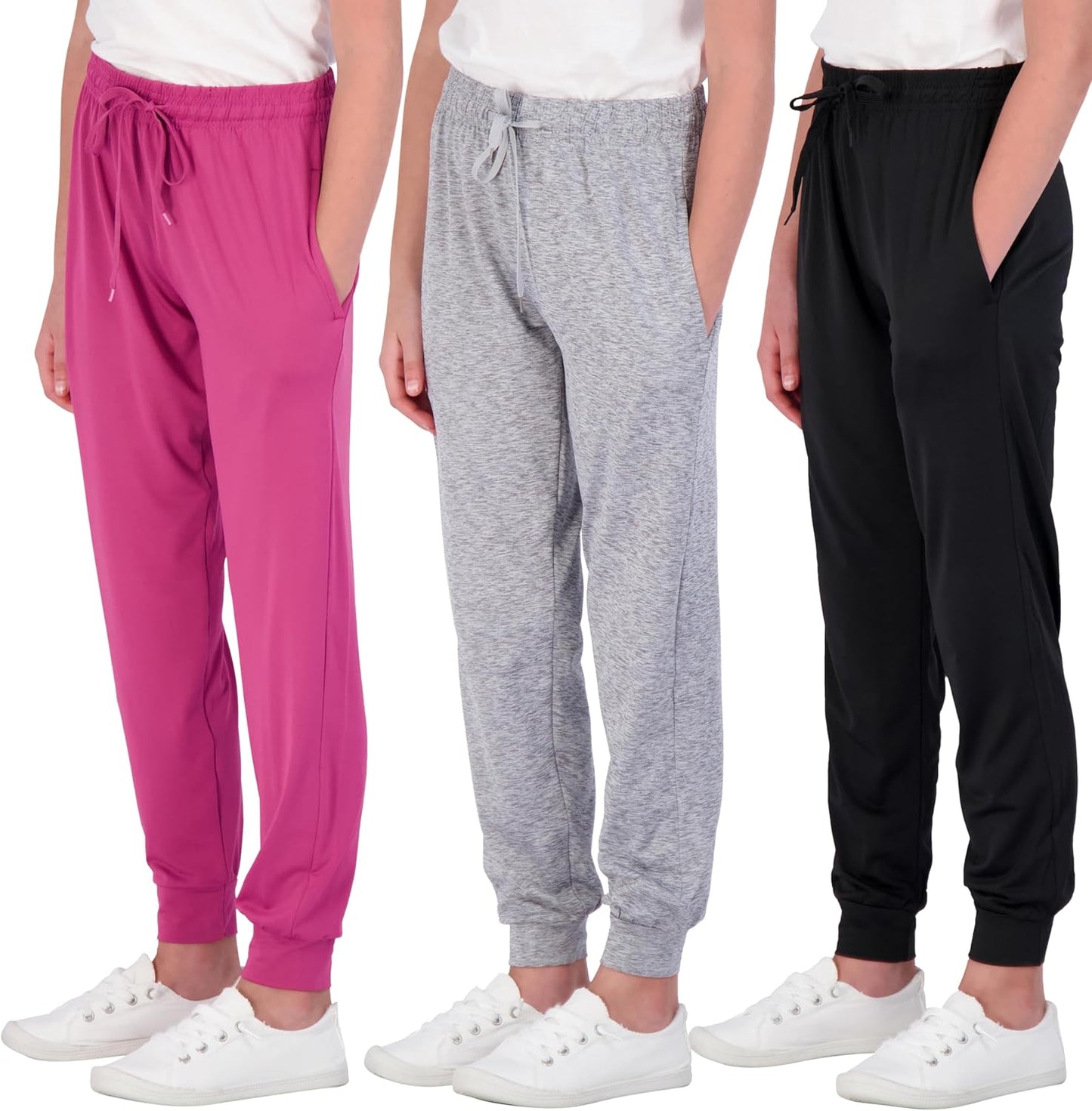 Stylish Girls' Dry-Fit Jogger Sweatpants for Active Kids