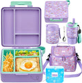Lunch Box Set with Bento Box, Insulated Food Jar & Water Bottle