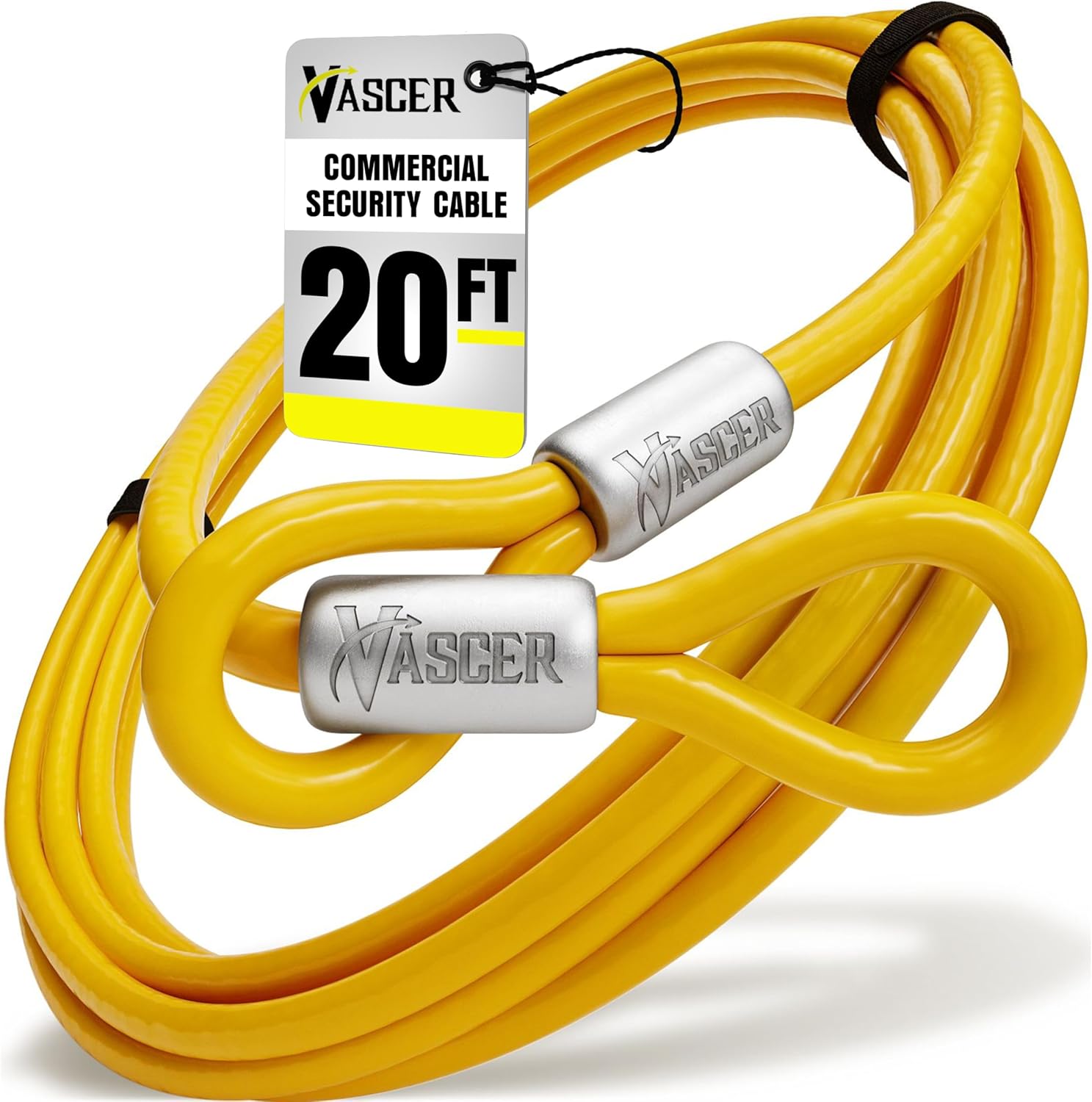 20FT Commercial Security Cable with Loops for Heavy-Duty Protection