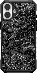 Black Topography iPhone 16 Plus Case Compatible with MagSafe - Limited
