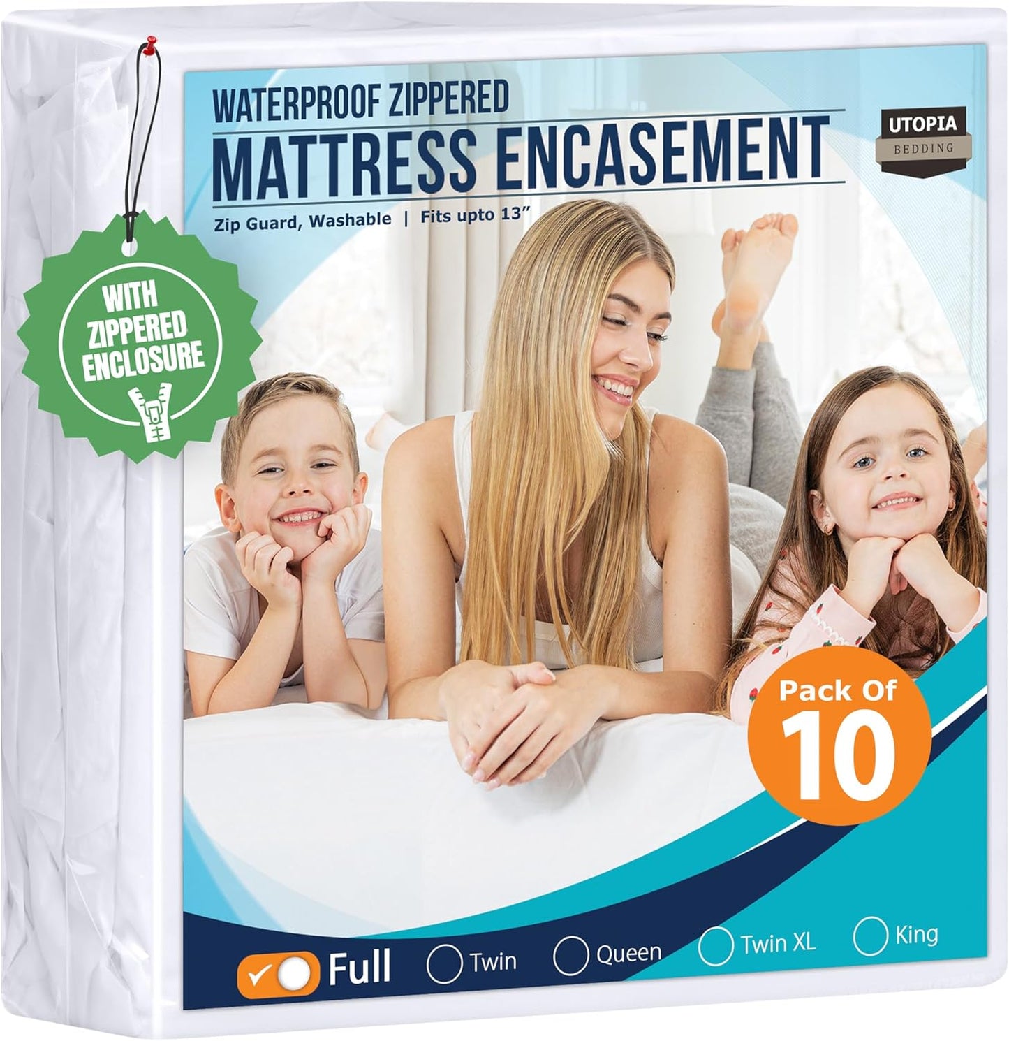 Utopia Bedding Waterproof Mattress Protector Full Size Pack of 10