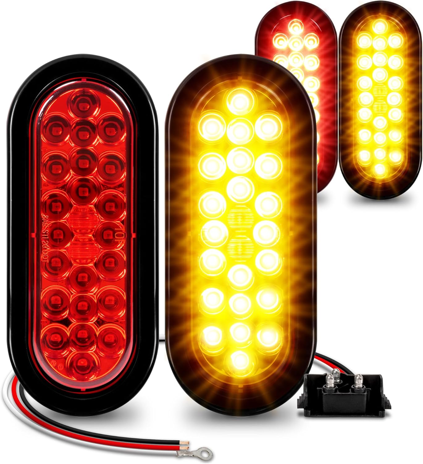 TRUE MODS 6in Oval LED Trailer Tail Light Kit for Safety