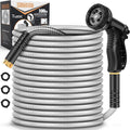 Garden Hose Metal 100FT Stainless Steel Heavy Duty - No-Kink Durable